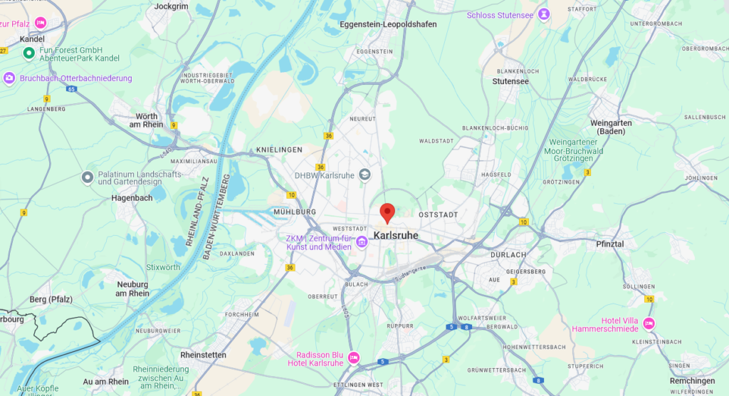 Karte Karlsruhe